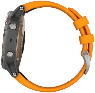Garmin Fenix 5 Plus Sapphire Titanium with Orange Silicone (010-01988-73)