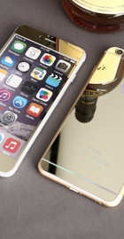 Simple Case Premium Mirror Tempered Glass Gold for iPhone 6