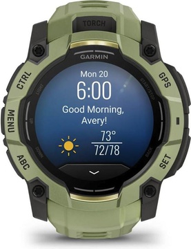 Garmin Instinct 3 50mm AMOLED Green with Fern Green Band (010-03020-02)