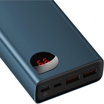 Baseus Adaman Metal Digital Display Quick Charge Power Bank 65W 20000mAh Blue (PPIMDA-D03)