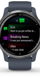 Garmin Venu 2 Silver Bezel with Granite Blue Case and Silicone Band (010-02430-10/00) (UA)