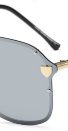 HBK Sexy Luxury Rimless Sunglasses Mirror (c2 silver)