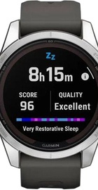 Garmin Fenix 7S Pro Solar Silver w. Graphite Band (010-02776-00/01)