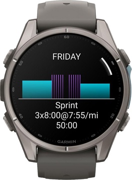 Garmin Fenix 9 43mm Titanium with Pebble Gray Silicone Band (010-04761-10/11)