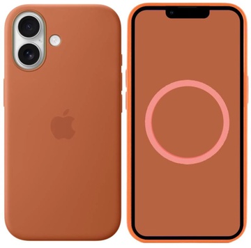 Apple iPhone 17 Silicone Case with MagSafe Terra Cotta (high copy)
