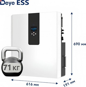 Deye 5kW Inverter 5.3kWh LiFePO4 All-in-One Energy Storage System (RW-F5.3-1H3)