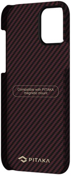 Pitaka MagEZ Case Twill for iPhone 12 mini Black/Red (KI1203)