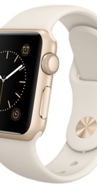Apple Watch Sport 38mm Gold Aluminum Case Antique White Sport Band (MLCJ2) CPO