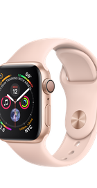 Apple Watch Series 4 GPS 40mm Gold Aluminum Case with Pink Sand Sport Band (MU682)