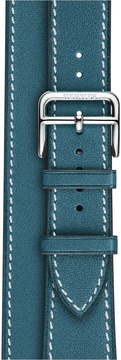 Apple Watch Hermes Barenia Leather Double Tour Regular 38mm/40mm/41mm/42mm Bleu Jean (MMNY2)