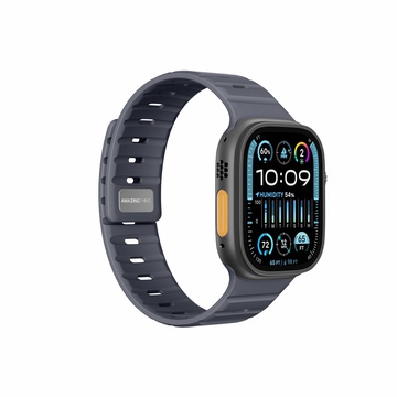 AmazingThing SilqLock Band for Apple Watch 42/44/45/46/49 mm Iron Grey/Black