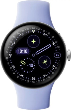 Google Pixel Watch 4 41mm Wi-Fi Polished Silver Aluminum case / Iris Active Band