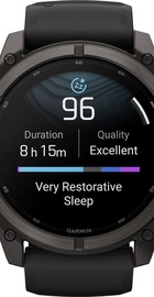 Garmin Fenix 9 51mm Carbon Gray DLC Titanium with Black Silicone Band (010-04763-10/11)