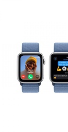 Apple Watch SE 2 GPS 40mm Silver Aluminium Case with Winter Blue Sport Loop (MRE33)