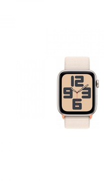 Apple Watch SE 2 GPS 44mm Starlight Aluminium Case with Starlight Sport Loop (MRE63)