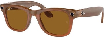 Ray-Ban Meta Wayfarer Large - Shiny Caramel/Polarized Brown (RW4008 670683 53-22)