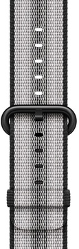 Apple Watch 38mm/40mm/41mm/42mm Black Stripe Woven Nylon (MQVG2)