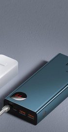 Baseus Adaman Metal Digital Display Quick Charge Power Bank 65W 20000mAh Blue (PPIMDA-D03)