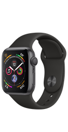 Apple Watch Series 4 GPS 40mm Space Gray Aluminum Case with Black Sport Band (MU662)