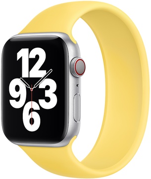 Apple Silicone Solo Loop for Apple Watch 38mm/40mm/41mm/42mm Ginger/Yellow Size M (high copy)