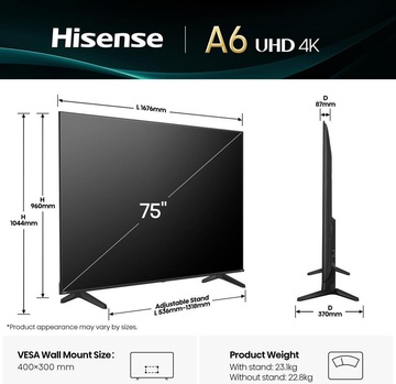 Hisense 75A6Q