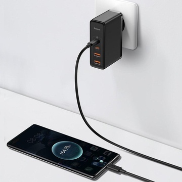 Baseus GaN2 Pro Q.C 2C + Charger Type-C Cable 100W Black (CCGAN2P-L01)