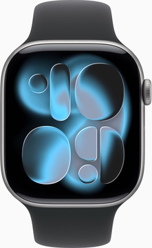 Apple Watch Series 11 GPS 46mm Space Grey Alu. Case w. Black S. Band - M/L (MEV44)