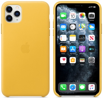 Apple iPhone 11 Pro Max Leather Case - Meyer Lemon (MX0A2)