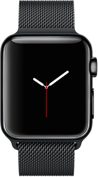 Apple Watch 38mm Space Black Stainless Steel Case with Space Black Milanese Loop (MMFK2)