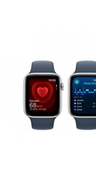 Apple Watch SE 2 GPS 40mm Silver Aluminium Case with Storm Blue Sport Band S/M (MRE13)
