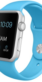 Apple Watch Sport 42mm Silver Aluminum Case with Blue sport Band (MLC52)
