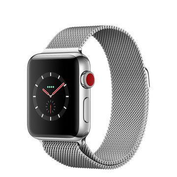Apple Watch 38mm Series 3 GPS + Cellular Stainless Steel Case with Milanese Loop (MR1N2)