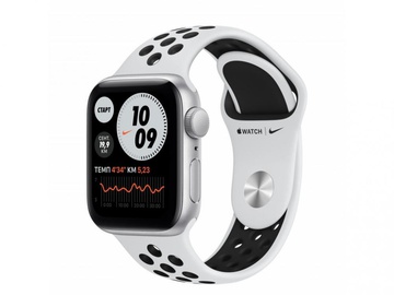 Apple Watch Nike SE GPS 44mm Silver Alum Case with Pure Platinum/Black Nike Sport Band (MKQ73)