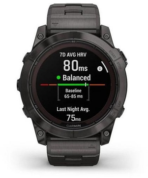 Garmin Fenix 7X Pro Sapphire Solar Carbon G. DLC Tit. with Vented Tit. Bracelet (010-02778-30)