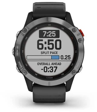 Garmin Fenix 6 Solar Silver with black band (010-02410-00)