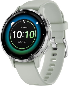 Garmin Venu 3S Silver S. Steel Bezel w. Sage Gray Case and S. Band (010-02785-01/51)