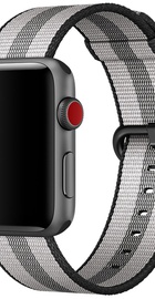 Apple Watch 42mm/44mm/45mm/46mm/49mm Black Stripe Woven Nylon (MQVR2)
