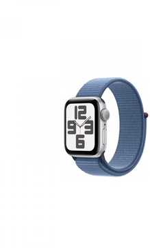 Apple Watch SE 2 GPS 40mm Silver Aluminium Case with Winter Blue Sport Loop (MRE33)