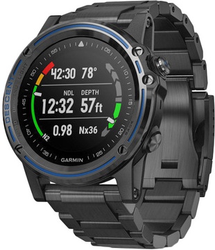 Garmin Descent Mk1 Dive Computer, Gray Sapphire with DLC Titanium Band (010-01760-01/010-01760-11)