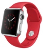 Apple Watch 38mm Stainless Steel Case with Red Sport Band (MLLD2)