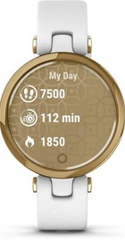 Garmin Lily Light Gold Bezel with White Case and Italian Leather Band (010-02384-B3)
