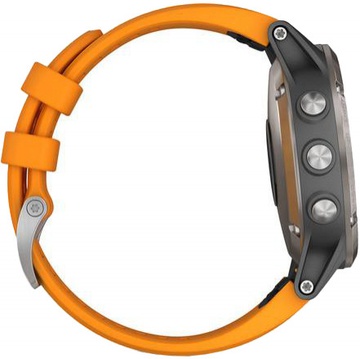 Garmin Fenix 5 Plus Sapphire Titanium with Orange Silicone (010-01988-73)
