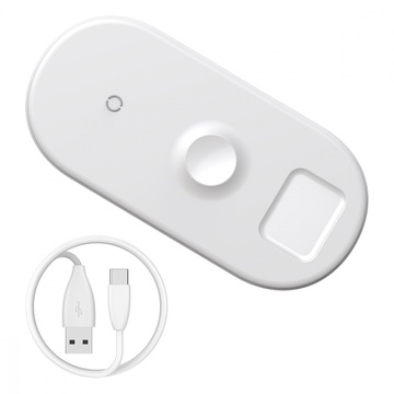 Baseus Smart 3-in-1 для Apple iPhone/Watch/AirPods White (WX3IN1-C02)