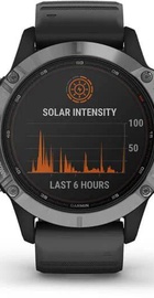 Garmin Fenix 6 Solar Silver with black band (010-02410-00)