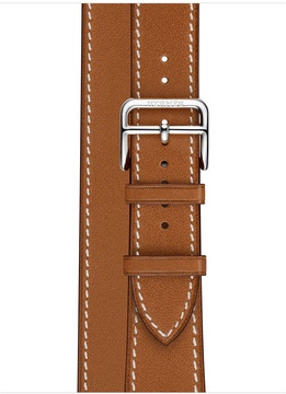 Apple Watch Hermes Series 4 GPS + Cellular 40mm Stainless Steel Case with Fauve Barenia Leather Double Tour (MU6P2)