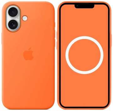Apple iPhone 17 Silicone Case with MagSafe Orange (high copy)