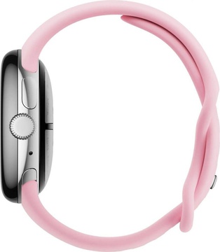 Google Pixel Watch 3 41 mm LTE Polished Silver Aluminum Case/Rose Quartz Active Band