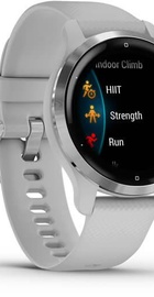 Garmin Venu 2S Silver Stainless Steel Bezel with Mist Gray Case and Silicone Band (010-02429-12)