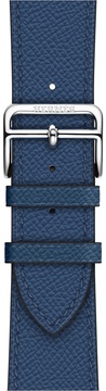 Apple Watch Hermes Leather Single Tour 42mm/44mm/45mm/46mm/49mm Bleu Agate Epsom (MNHW2)