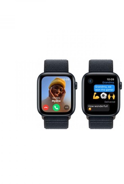 Apple Watch SE 2 GPS 44mm Midnight Aluminium Case with Midnight Sport Loop (MREA3)